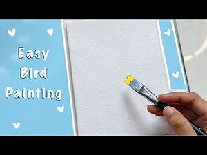 Easy Bird painting/acrylic painting tutorial / acrylic painting for beginners
