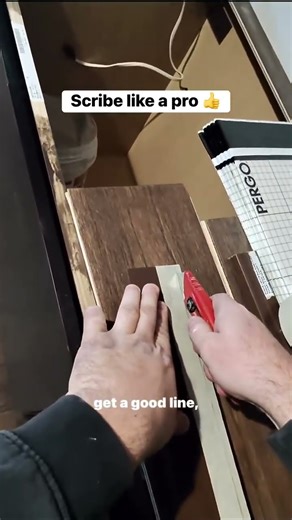 Scribing tips 👍 #carpenter #tools #homeimprovement #construction