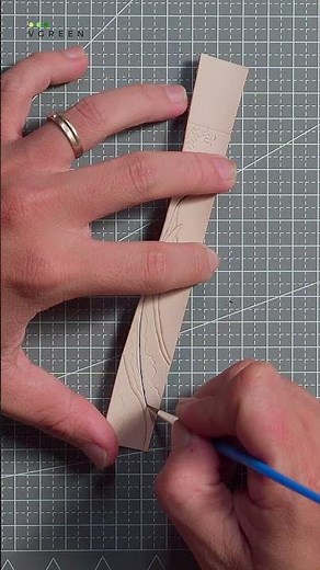 Leather Carving Process - The Great Wave