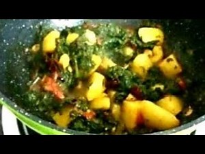 Palak Aloo Bhujia। Tasty Spinach Potato Dry | Aloo Palak Dry Recipe quick easy tasty | Palak bhaji