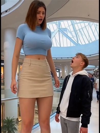 The Remote Guy 📱 Full video available on https://www.deviantart.com/enhanc3d/art/1275616804 What if a simple TV remote could change reality? Watch as one man walks through a shopping center, secretly testing a mysterious device that makes people grow taller with just the press of a button. Curious reactions, unexpected transformations, and a playful fantasy twist turn an ordinary mall into a place where anything can happen.#tall #tallwomenrule #growthspurt #heightdifferences #heightincrease #bi