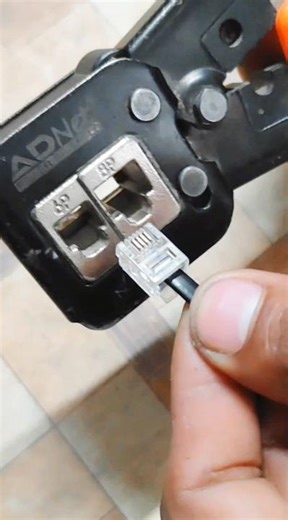 Master Telephone Cable Crimping 📞 | Clean & Strong RJ11 Termination #shorts