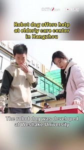 304K views · 215 reactions | A robot dog at a senior care center helps residents take their medicine on time. Weighing 14 kg and equipped with laser radar and a camera, it can plan routes, avoid obstacles, interact with residents, deliver items, and accompany walks. Developed at Westlake University, it will soon be mass-produced. #Trending For more: https://english.cctv.com/ | CCTV | Facebook