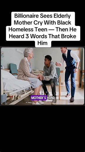 Billionaire Sees Elderly Mother Cry With Black Homeless Teen — Then He Heard 3 Words That Broke Him#story #storytime #stories