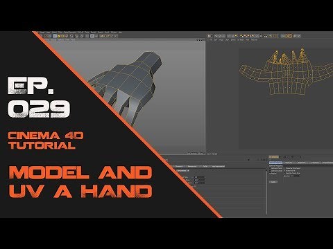 Model a hand and UV mapping in UV Edit in Cinema 4D