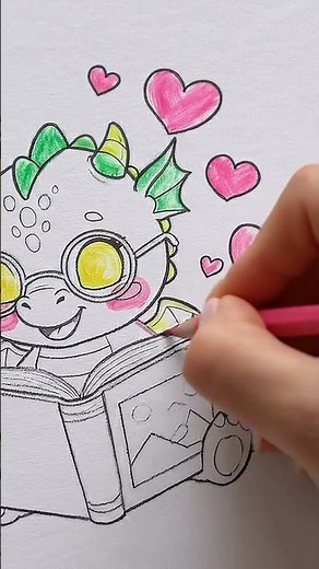 Color Your Own Dragon | Instant Download Printable Coloring Page| #littledragon #printablecoloring