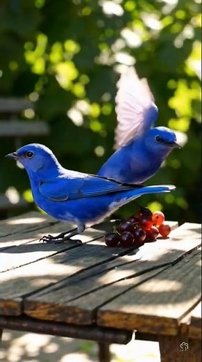 Blue Birds are playing with grapes | Blue Birds Song | Blue Bird Video