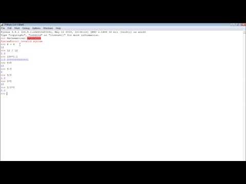 Python Tutorial 3 - Operators and Order of Operations