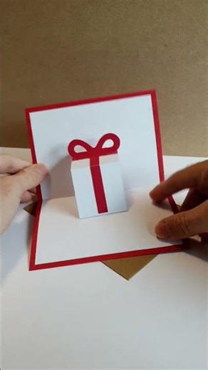 Present With Secret Love Message Printable Pop-Up Card