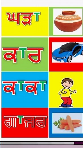 punjabi kanna words | Kanna Matra / ਕੰਨਾ ਮਾਤਰਾ, kanna di matra in Punjabi, kanna di matra wale shabd