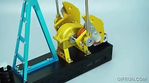 DIY KIT Oil Rig Engine Working Model 3D Metal Self-assembly Pumpjack - Etsy