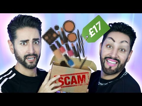 ANOTHER SCAM?! Budget Amazon Makeup Mystery Box Review! 💜🖤 The Welsh Twins
