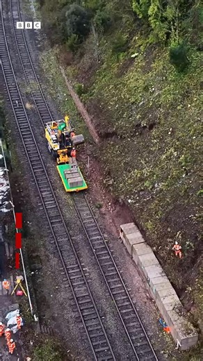 Rail disruption after embankment damage