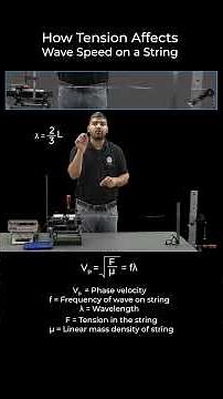 How Tension effects Wave Speed on a String? #physicsexperiment #iitjeepreparation #resonance #waves