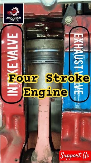 Four Stroke Engine Working, Cutmodel Of Engine #automobile #4stroke #valve #pistons #car #truck #ai
