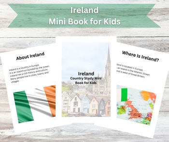 Ireland Mini Book | Country Study | Geography & Culture | Printable for K–3