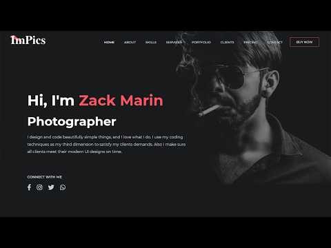How To Create A Personal Portfolio Website Using Only HTML And CSS Website Design HTML CSS