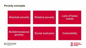 Thursday 1st May, 1-2pm Sample Lecture: Escaping Poverty Amidst Intersecting Crisis Join Vidya Diwakar, Research Fellow at IDS, as she delivers a lecture exploring the world's period of global volatility, characterised by the intersections of violent conflict, climate-related disasters, economic polarisation and the legacies of a global pandemic. This lecture draws on case studies investigating the dynamics and drivers of poverty amidst intersecting crises in Nigeria and Bangladesh, with a view 