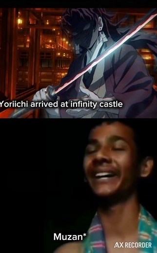 Yoriichi at infinity castle muzan comfor Death 💀😂 YouTube short# edit