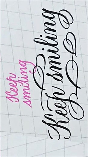 keep smiling always, it suits you #brushpencalligraphy #cursivewriting #flourishing #dancingletters