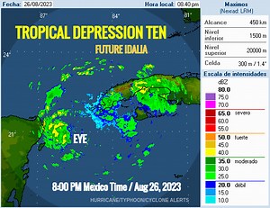 * #YUCATAN (#Cozumel / #Cancun): #TD10 / #Idalia soon - Hurricane/Typhoon/Cyclone Alerts has posted the initial NHC-MIAMI bulletin for newly designated #TropicalDepressionTen / #TropicalDepression10 (see comment section), located east of Cozumel, Mexico between the northeast #YucatanPeninsula & West #Cuba. - Hurricane/Typhoon/Cyclone Alerts urges all people of the northeast Yucatan Peninsula especially in #QuintanaRoo state of Mexico to SHELTER IN PLACE from ongoing tropical rains showers gusty 
