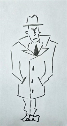 Simple inspector drawing #beginnerarttips #easyartlover #drawing #art #sketch #shorts