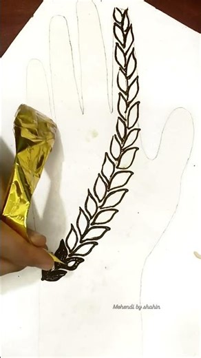 leaves design 🌿 #artist #mehndi