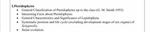 PteridophytesGeneral Classification of Pteridophytes up to th... | Filo