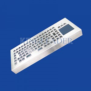 [Hot Item] Desktop Rugged Stainless Steel Touchpad Keyboard with 86 Keys