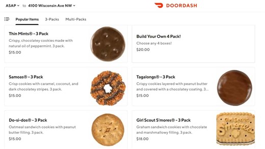 Here's how to buy Girl Scout cookies without ever leaving your house
