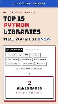 Top Python Libraries you should definitely know