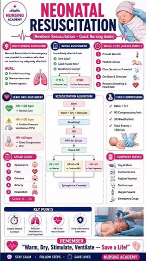 Neonatal Resuscitation in 5 Minutes 🩺 | Golden Minute, APGAR Score & Newborn CPR Explained