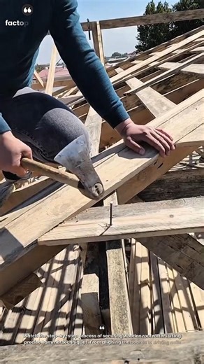 Mastering Roof Framing: Fast & Precise Nail Installation on Wooden Rafters