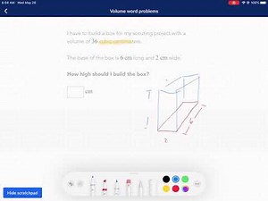 Khan Academy Tutorial: volume word problems