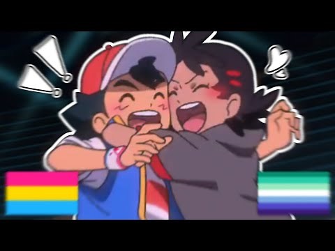 Ash and Goh touching each other for 4 minutes straight