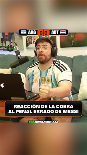 REACCIÓN AL PENAL ERRADO DE MESSI 😭 #lacobra #lacobraaa #mundial2026 | Messi
