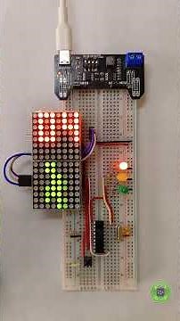 SEMÁFORO PEATONAL CON MATRICES LED 8X8 - PIC16F1827 Y MAX7219