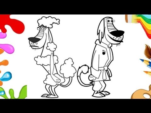 Johnny Test Dukey Drawing & Coloring Tutorial 🎨Cute Dukey Dog Coloring Page | Kids Cartoon Drawing