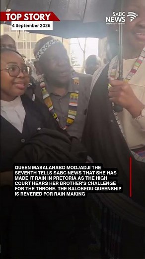 Queen Masalanabo Modjadji the Seventh tells SABC News that she has made it rain in Pretoria #fyp