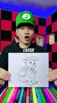 Painting CASSIE DRAGON TALES with RANDOM COLORS #shorts