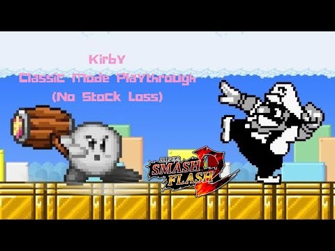 Super Smash Flash 2 - Kirby Classic Mode Playthrough (No Stock Loss)