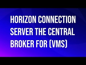 VMware\Omnissa Horizon Connection Server the broker for client connections.