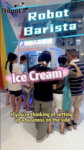 RobotX Ice Cream Vending Robot — Fully Automated Soft Serve & Gelato Machine for Unmanned Retail