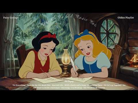 dreamy disney symphony to slow things down | a fairytale study with soft rain outside 🌧️📖