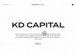 Circle cursor with blend mode - KD Capital - Awwwards