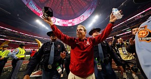 Nick Saban stood out like a strobe in the high-wattage world of college football