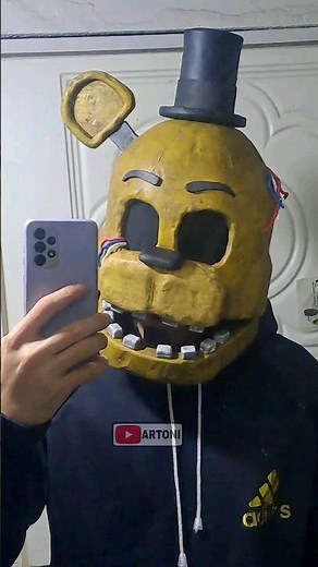 GOLDEN FREDDY MASK tutorial Five Nights at Freddy's #fnaf #mask #fivenightsatfreddys
