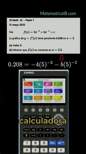 Derivadas en IB: Cómo encontrar el valor desconocido b paso a paso