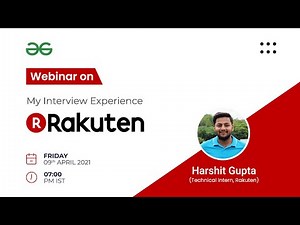 Webinar | My Interview Experience at Rakuten