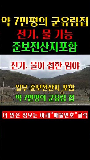 [1446] Sale of forest land adjacent to approximately 70,000 pyeong of county forest